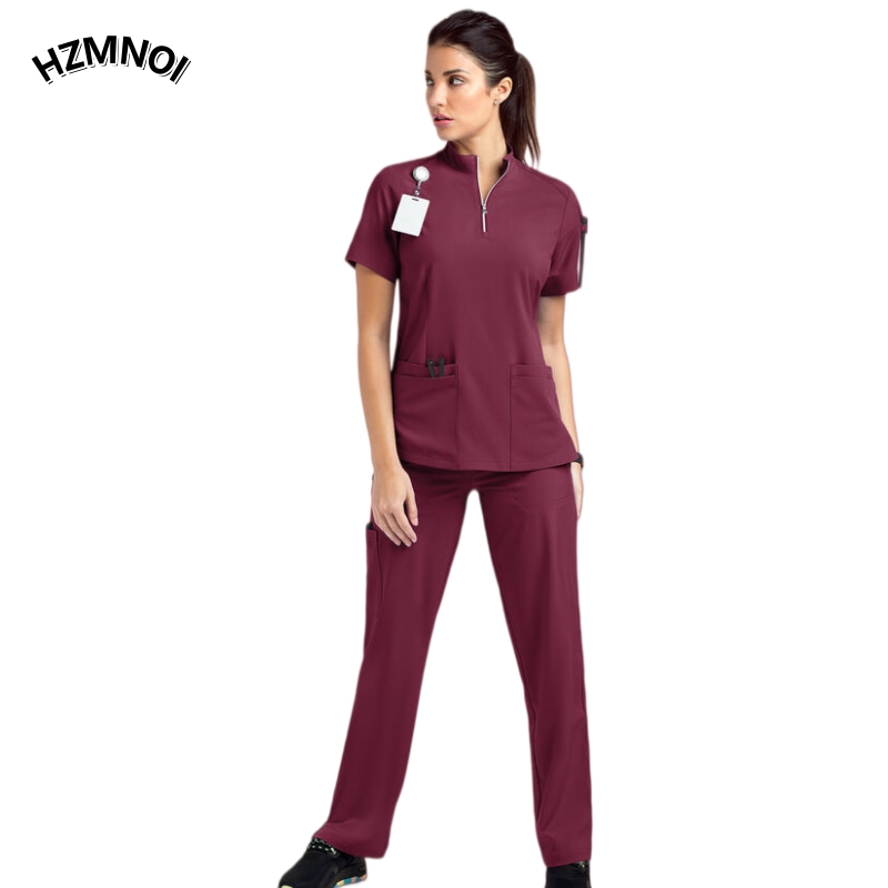 Tech Room Accessories - Unisex Bequeme Freizeit-Arbeitsuniform mit Stehkragen und