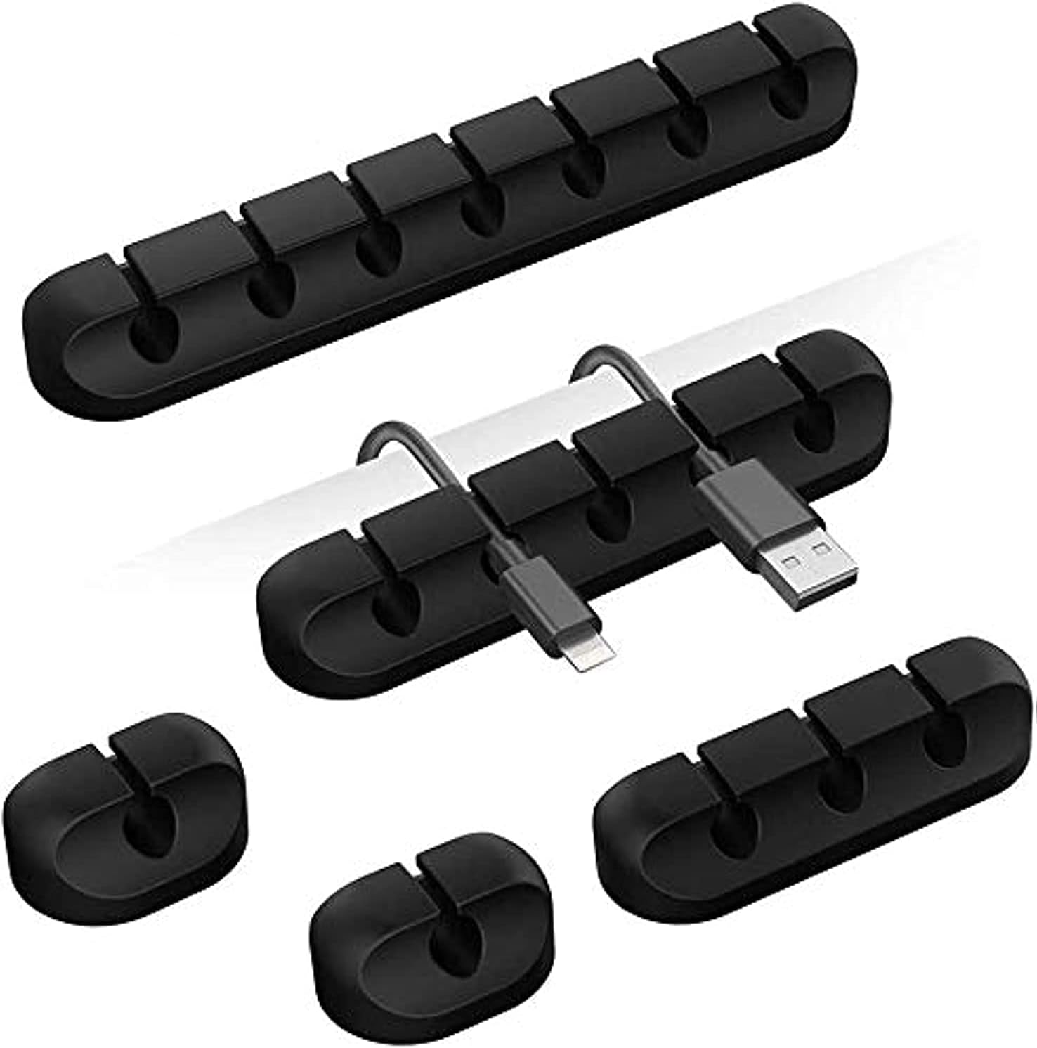 Desk Cable Clip - Selbstklebender Kabelhalter, Kabelclips, Organizer für Desktop-USB-Ladekabel,