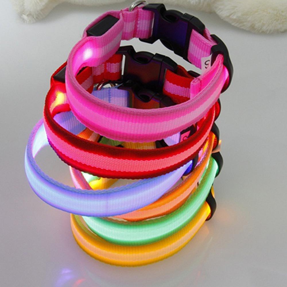 Tech Dog Accessories - LED-Hunde-Anti-Verlust-Halsband, leuchtend leuchtendes LED-Licht, Haustier-Halsband, Halsband