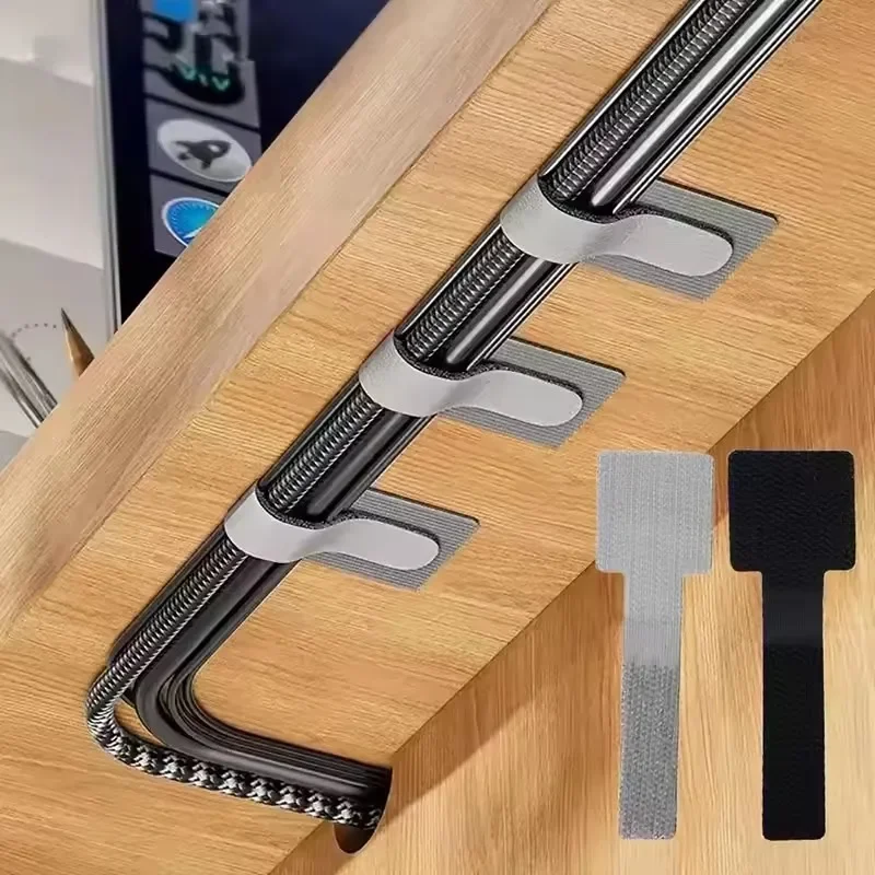 Desk Cable Clip - Wiederverwendbare Kabelbinder, Kabelorganisator, Kabelhalter, selbstklebend, verstellbare
