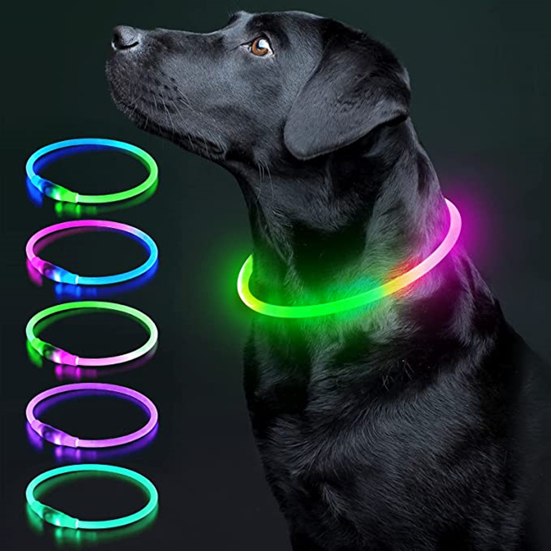 Tech Dog Accessories - Leuchtendes Hundehalsband, Lichtladung, Katzenhalskette, LED, modisch,