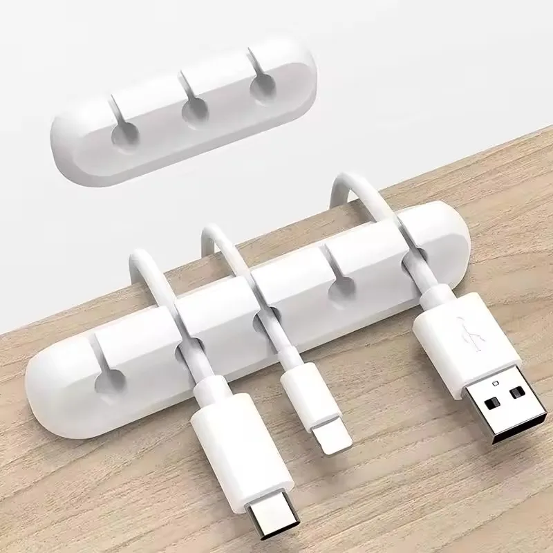 Desk Cable Clip - Silikon-USB-Kabel-Organizer, USB-Ladekabel-Wickler, Desktop-Ordnungsclips, Kabelhalter für Maus-