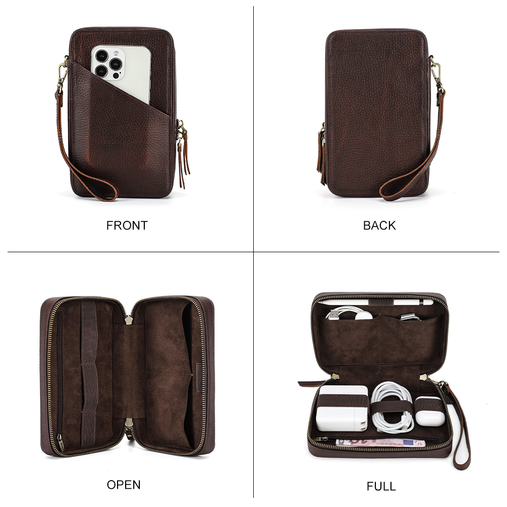 Echtes Leder Tragbare USB Date – Tech Accessories Case Bewertung und Preis