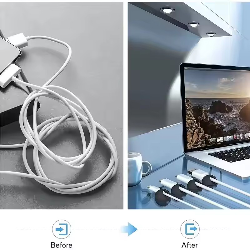 5/50 Stück Mini-Kabelwickler,  – Desk Cable Clip Bewertung und Preis