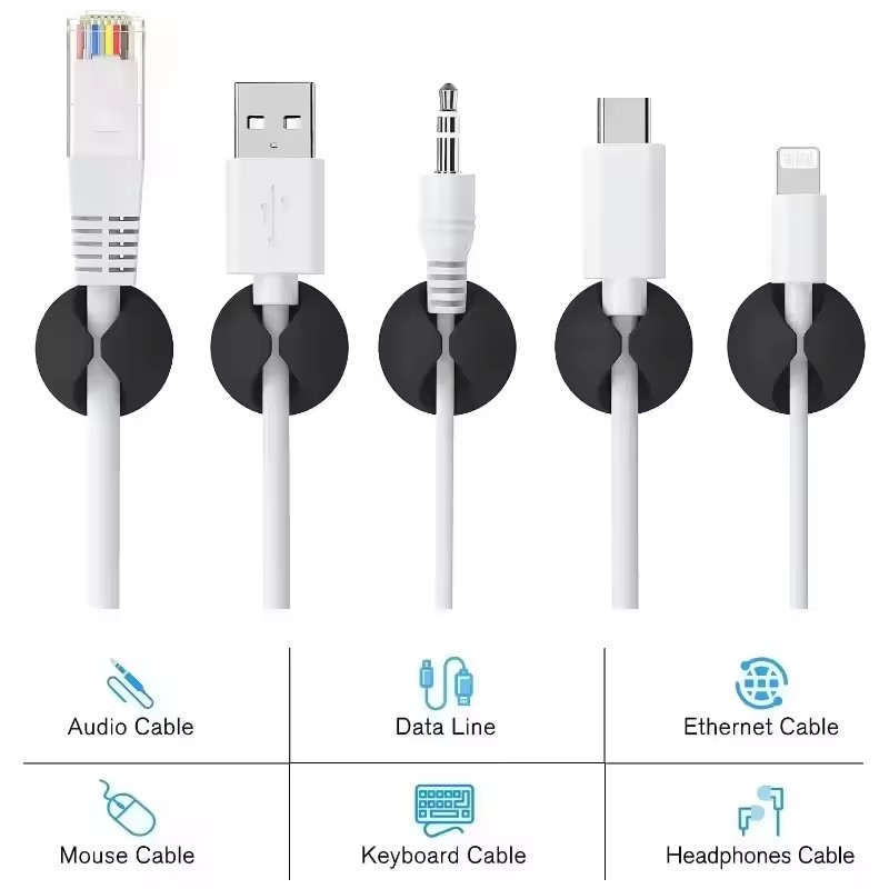 5/50 Stück Mini-Kabelwickler,  – Desk Cable Clip Bewertung und Preis