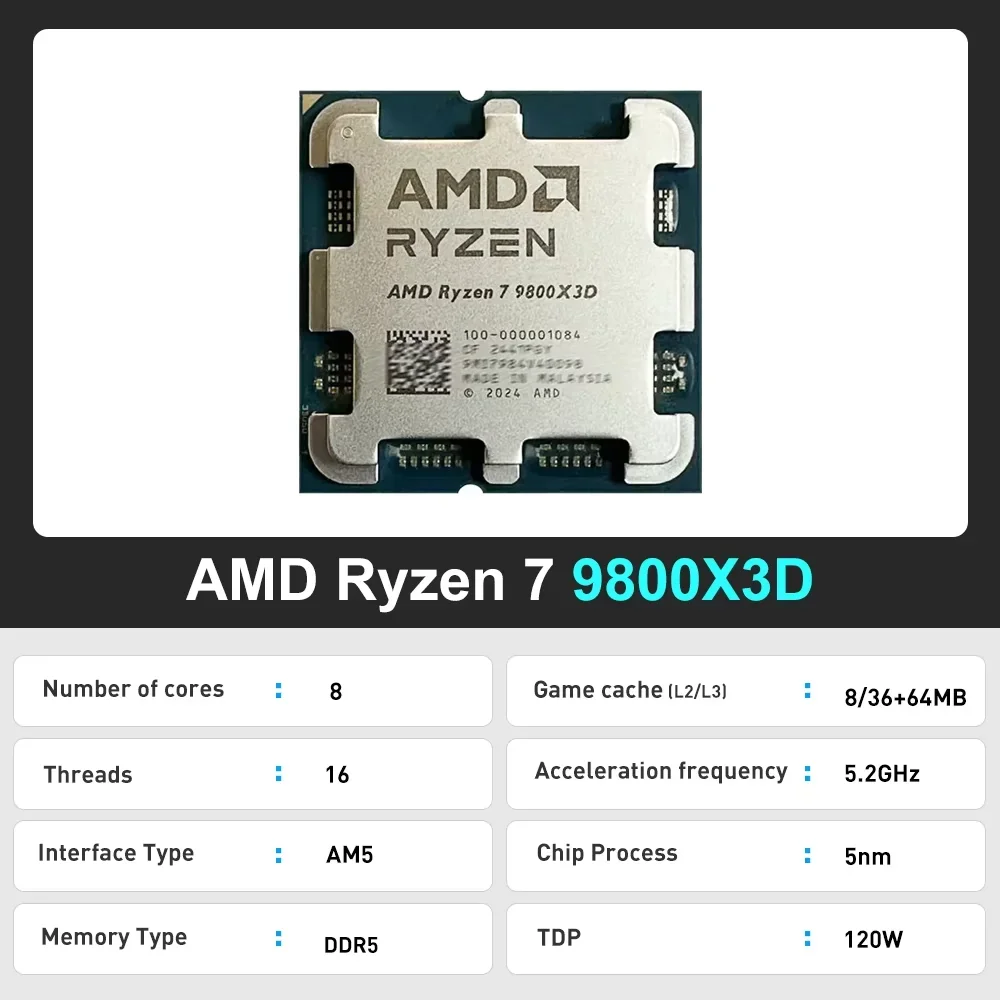 Ryzen 7 9800X3D AMD AM5 Deskto – Amd Cpu Ryzen 7 Bewertung und Preis