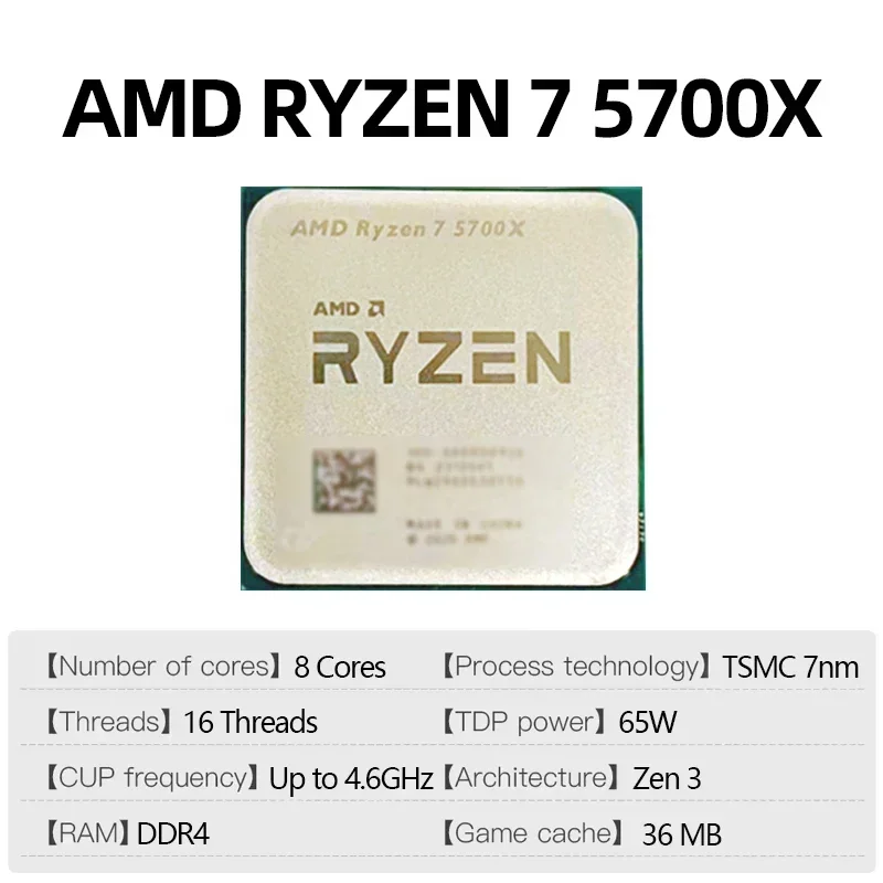 AMD Ryzen 7 5700X Prozessor 8- – Amd Cpu Ryzen 7 Bewertung und Preis