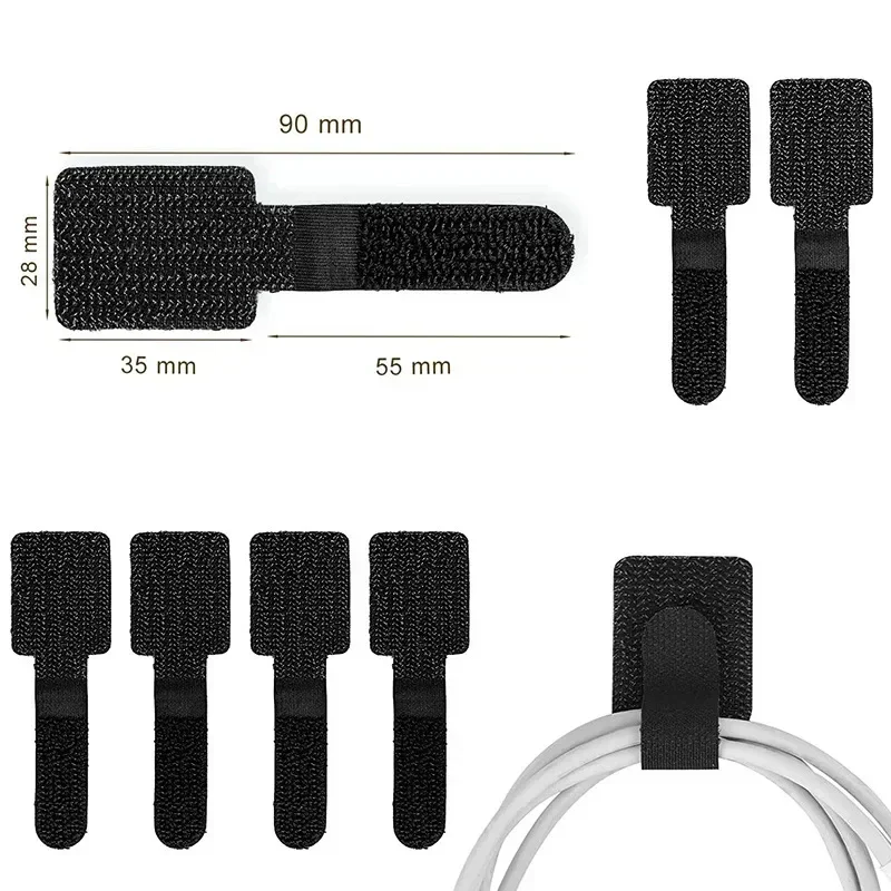 Wiederverwendbare Kabelbinder, – Desk Cable Clip Bewertung und Preis