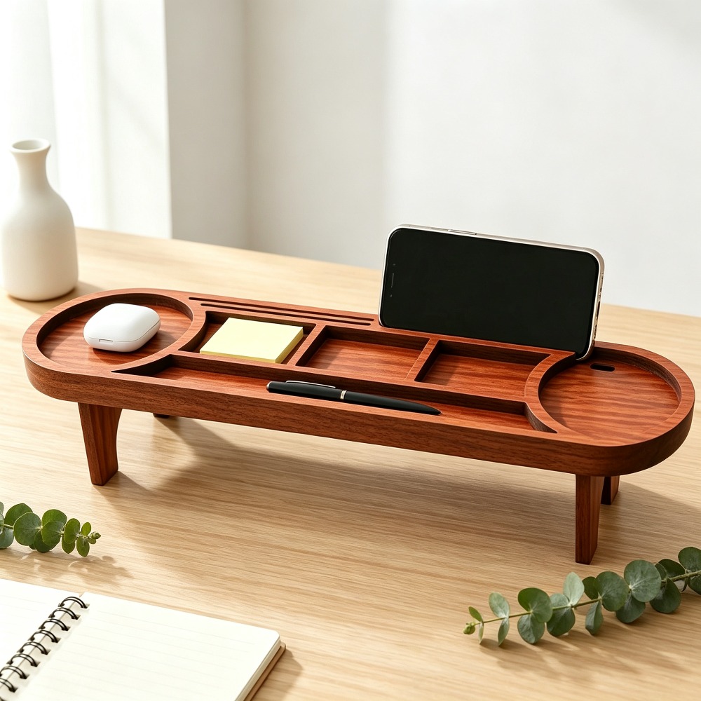Hölzerner Schreibtisch-Organiz – Tech Office Accessories Bewertung und Preis