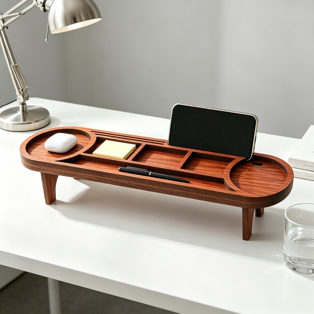 Hölzerner Schreibtisch-Organiz – Tech Office Accessories Bewertung und Preis