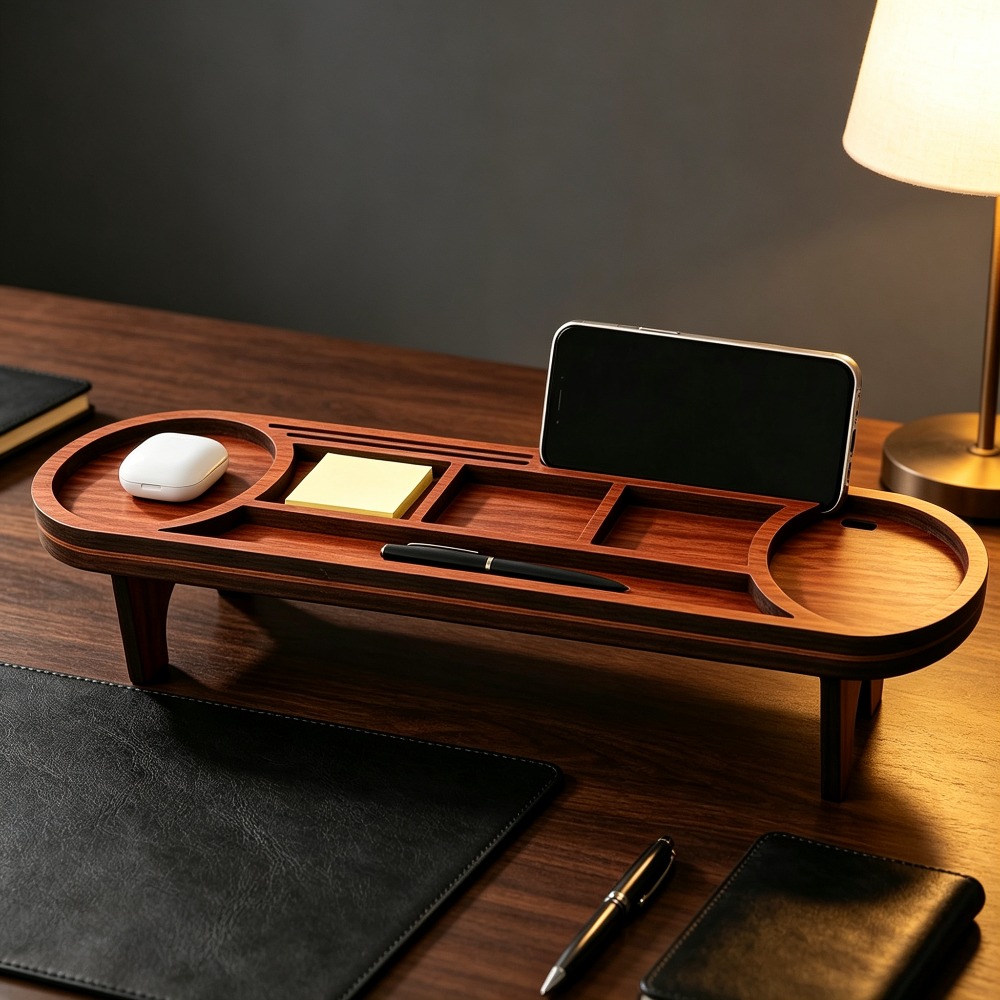 Hölzerner Schreibtisch-Organiz – Tech Office Accessories Bewertung und Preis