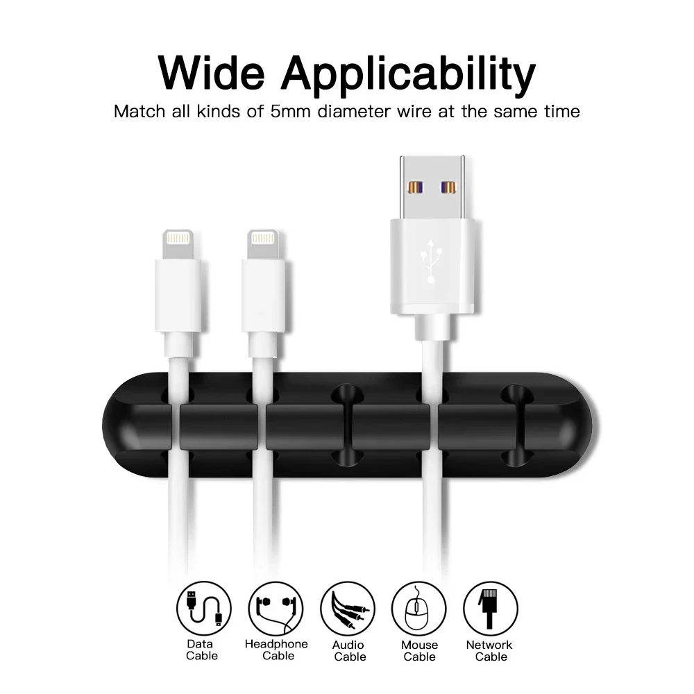 Silikon-USB-Kabel-Organizer, U – Desk Cable Clip Bewertung und Preis