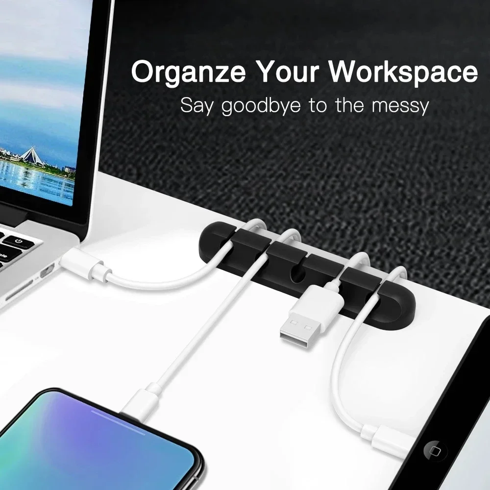 Silikon-USB-Kabel-Organizer, U – Desk Cable Clip Bewertung und Preis